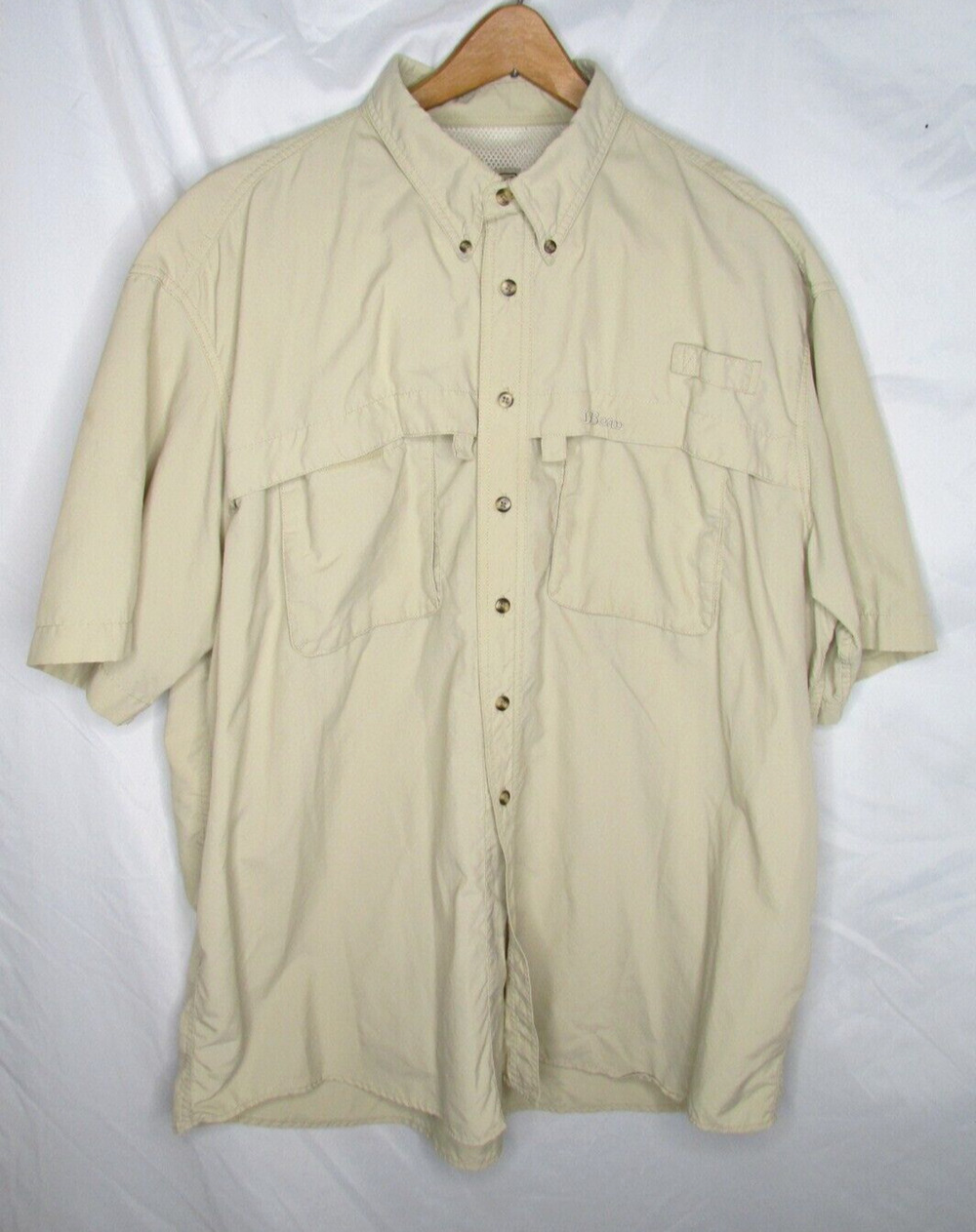 LL Bean Vented Shirt Multi Pockets Fishing Hunting Hiking Outdoor Size XL